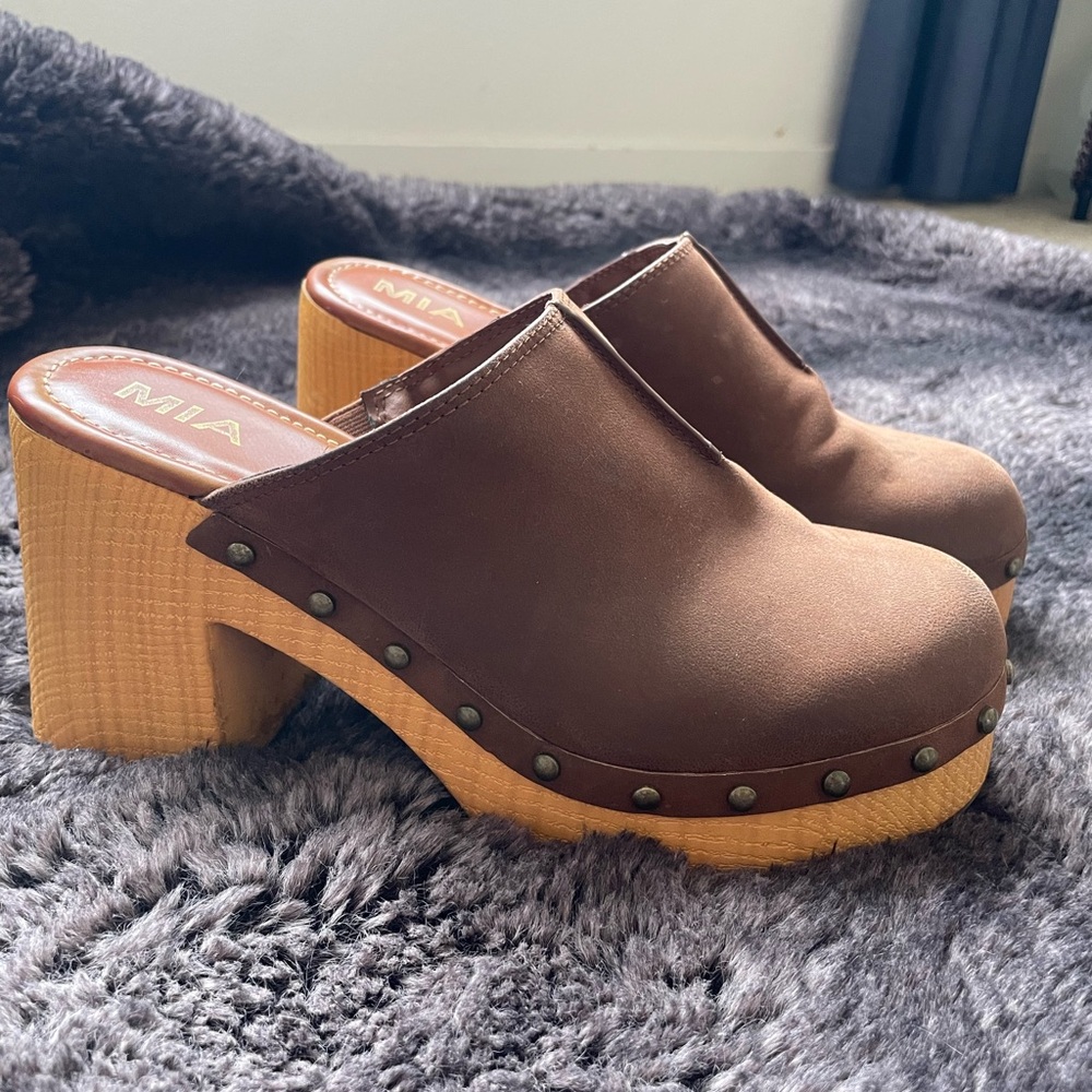 MIA Brown Clog Shoes for Women